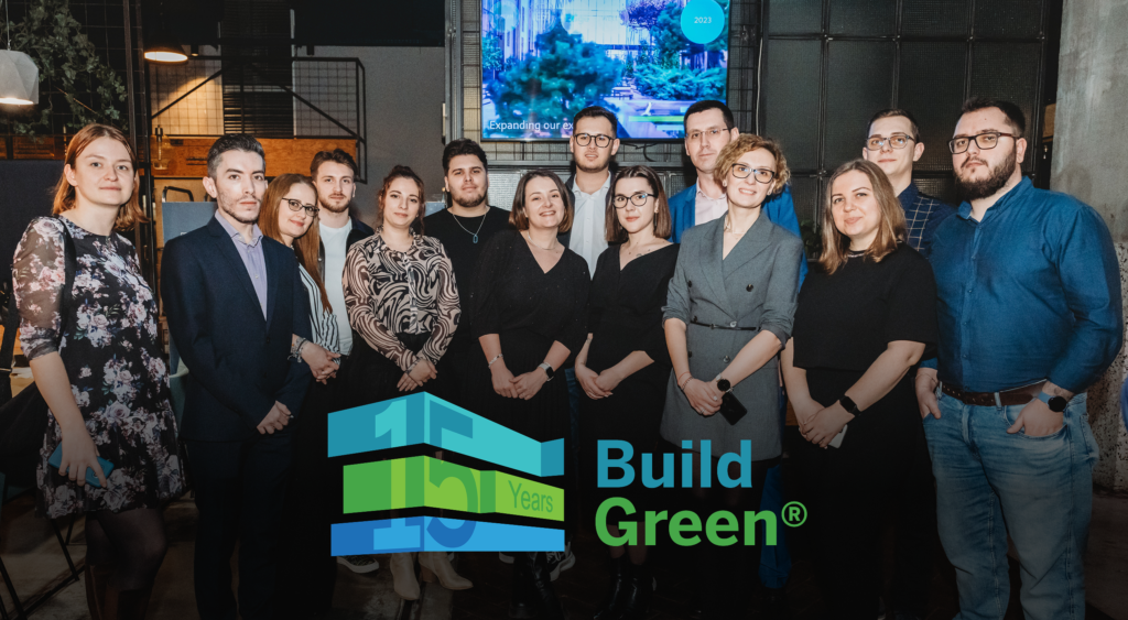 BuildGreen team members and logo